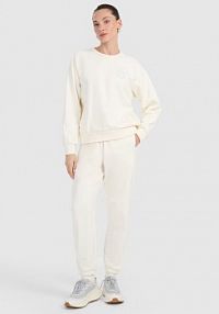 Spodnie dresowe białe 4F damskie 4FWAW25TTROF1185-11S