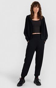 Spodnie dresowe czarne 4F damskie 4FWAW25TTROF1180-21S