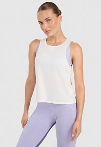 Top treningowy beżowy 4F 4FWAW25TFSLF572-12S