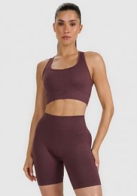 Biustonosz sportowy brązowy 4F 4FWAW25USBAF176-81S