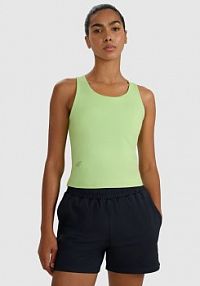 Top treningowy zielony 4F 4FWAW25TFSLF571-41S