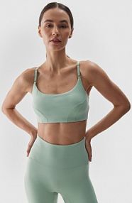 Biustonosz sportowy turkusowy 4F 4FWAW24USBAF143-47S