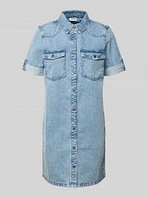 Sukienka jeansowa z rękawem o dł. 1/2 model NEW SIGNE Noisy May niebieska EAN 27030041