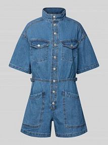 Kombinezon jeansowy z nakładanymi kieszeniami model SURPLUS ROMPER Levis niebieski EAN 1WI0002