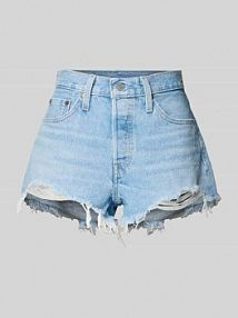 Szorty jeansowe o kroju mom fit z 5 kieszeniami model 501 Levis niebieskie EAN 563270086