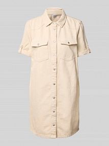 Sukienka jeansowa z kieszeniami z patką na piersi model NEW SIGNE Noisy May beżowa EAN 27030173