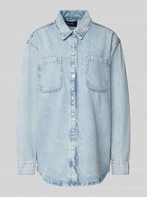 Kurtka koszulowa z nakładanymi kieszeniami na piersi model ALVA Noisy May niebieska damska EAN 27029311