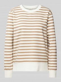 Bluza z prążkowanymi wykończeniami model Fiffi FREE/QUENT brązowa damska EAN 205476