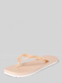 Japonki z napisem z logo Calvin Klein Jeans złote damskie EAN YW0YW01720