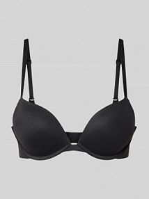 Biustonosz push up z regulowanymi ramiączkami model PERFECTLY FIT Calvin Klein Underwear czarny EAN LV00QF7315