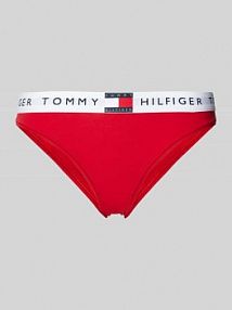 Figi bikini z elastycznym pasem z logo model TH Heritage Tommy Hilfiger czerwone EAN UW0UW06038