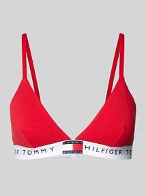Biustonosz trójkątny z elastycznym paskiem z logo model TH HERITAGE Tommy Hilfiger czerwony EAN UW0UW06040