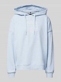 Bluza z kapturem typu oversized z obniżonymi ramionami Tommy Hilfiger niebieska damska EAN WW0WW45523
