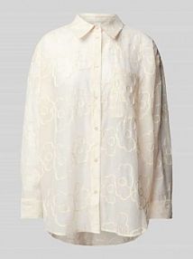 Bluzka koszulowa z listwą guzikową model FLORINA YAS beżowa damska EAN 26033000