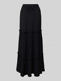Długa spódnica z falbanami model MESA Vila czarna EAN 14090633