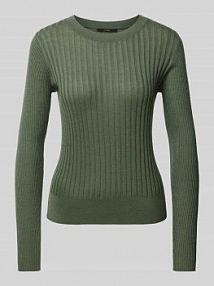 Bluzka z długim rękawem z mieszanki żywej wełny i jedwabiu Windsor oliwkowa damska EAN 30045032