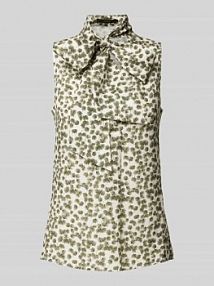 Top bluzkowy z mieszanki lyocellu i lnu Windsor oliwkowy damski EAN 30045074