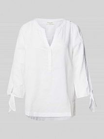 Tunika o kroju regular fit z wiązanym detalem Christian Berg Woman biała EAN 567908761