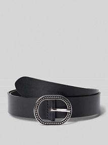 Pasek ze skóry naturalnej z dekoracyjną sprzączką s.Oliver RED LABEL czarny damski EAN 2163176