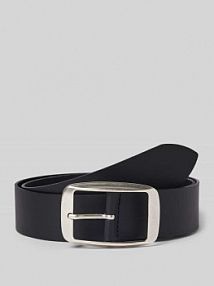 Pasek skórzany z prostokątną sprzączką s.Oliver RED LABEL czarny damski EAN 2163186