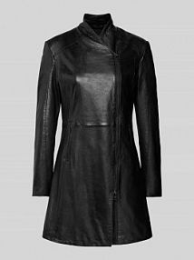 Płaszcz z dwustronnym zamkiem błyskawicznym model Cita MAURITIUS czarny damski EAN 1102-0019