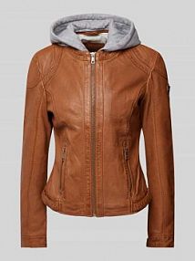 Kurtka z imitacji skóry model Adila MAURITIUS brązowa damska EAN 1101-0672