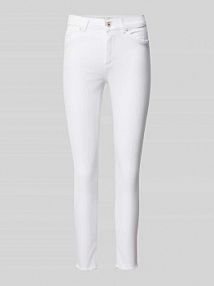 Jeansy o kroju skinny fit z mieszanki bawełny model BLUSH Only białe damskie EAN 15155438