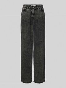 Spodnie materiałowe o luźnym kroju w jeansowy stylu model KENYA LIFE Only czarne damskie EAN 15336169