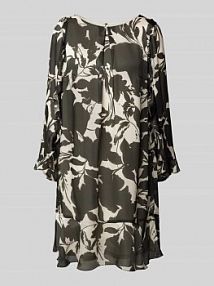 Sukienka koktajlowa o długości do kolan z wycięciem w kształcie łezki Swing czarna EAN 5AI13500