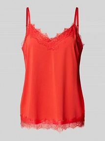 Top na ramiączkach z ozdobnym obszyciem model BICCO FREE/QUENT czerwony damski EAN 120962