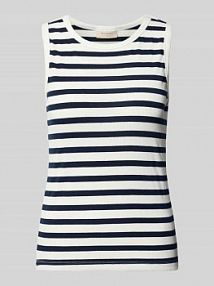 Top z efektem prążkowania model Effy FREE/QUENT niebieski damski EAN 203813