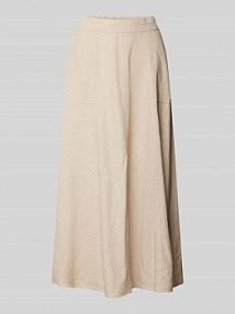 Spódnica lniana z wpuszczanymi kieszeniami model Lava FREE/QUENT beżowa EAN 205833