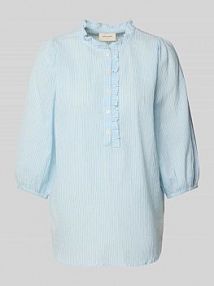 Bluzka o kroju regular fit z rękawem o dł. 3/4 model Rolly FREE/QUENT niebieska damska EAN 205885