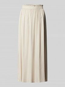 Rozkloszowana spódnica midi z czystej wiskozy model VENEDIG Only beżowa EAN 15164606