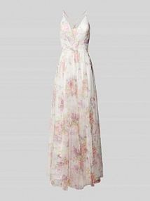 Sukienka wieczorowa z plisami luxuar różowa EAN 9198-p