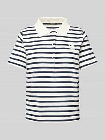 T-shirt z kołnierzykiem koszulowym LUISA CERANO biały damski EAN 318243 7800