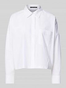 Bluzka koszulowa z krytą listwą guzikową LUISA CERANO biała damska EAN 218557 4161