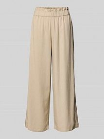 Kuloty o luźnym kroju z mieszanki wiskozy i lnu model SOLVI-CARO Only beżowe EAN 15310905