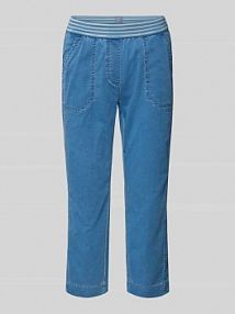 Spodnie sportowe o skróconym kroju slim fit model Sue TONI niebieskie damskie EAN 21-21 1805-8