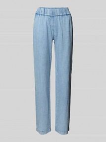 Jeansy z szeroką nogawką i elastycznym pasem model Pia TONI niebieskie damskie EAN 71-23 1818-33