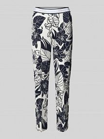 Spodnie materiałowe o skróconym kroju slim fit model Alisa ROSNER białe damskie EAN 51743 452-88