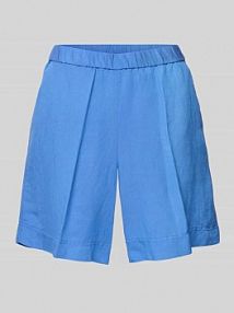 Szorty lniane o kroju relaxed fit z wpuszczanymi kieszeniami Gant niebieskie damskie EAN 4020116