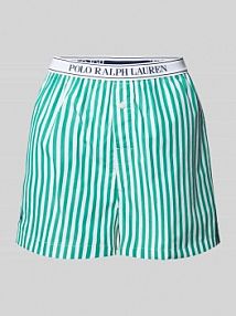 Szorty od piżamy o kroju relaxed fit z elastycznym pasem z logo Polo Ralph Lauren zielona damska EAN 4P7015