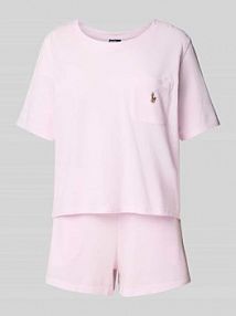 Piżama z wyhaftowanym logo model OXFORD Polo Ralph Lauren różowa damska EAN 4P0205