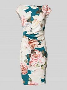 Sukienka koktajlowa z marszczeniami Swing zielona EAN 55002300