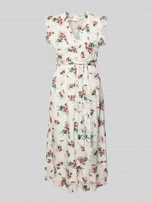 Sukienka midi z wiskozy z listwą guzikową Apricot biała EAN 715837