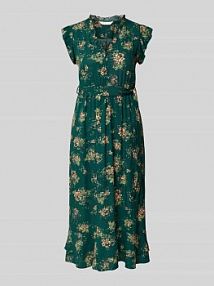 Sukienka midi z wiskozy z wiązanym paskiem Apricot zielona EAN 715905