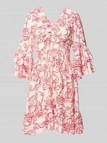 Sukienka mini z falbanami Apricot różowa EAN 863170