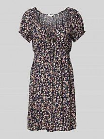 Sukienka mini z wiskozy z wycięciem w kształcie łezki Apricot granatowa EAN 825901