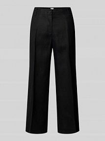 Spodnie lniane z prostą, skróconą nogawką BRAX czarne damskie EAN 71-2208 09822820